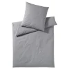 Elegante Vichy Bettwäsche Aus Web-Perkal – 240×220 / 2x80x80 Cm – Silber 10