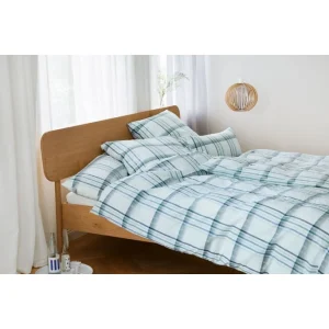 Elegante Samsö Bettwäsche-Set Aus Web-Seersucker – 135×200 / 80×80 Cm – Aqua 6