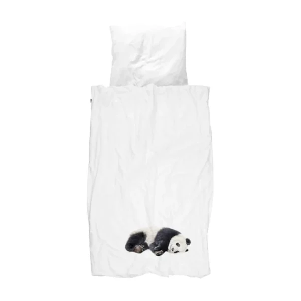 SNURK Lazy Panda Bettwäsche-Set – 135×200 / 80×80 Cm – Black/white 1