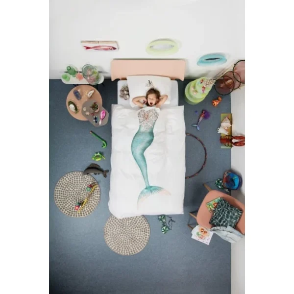 SNURK Mermaid Bettwäsche – 135×200 / 80×80 Cm – Weiß 4