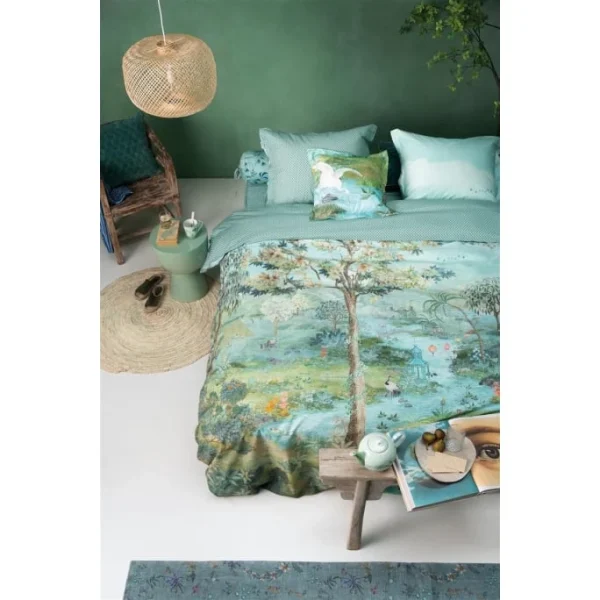 Pip Studio Pip Paradise Bettwäsche-Set – 155×220 / 80×80 Cm – Green 3