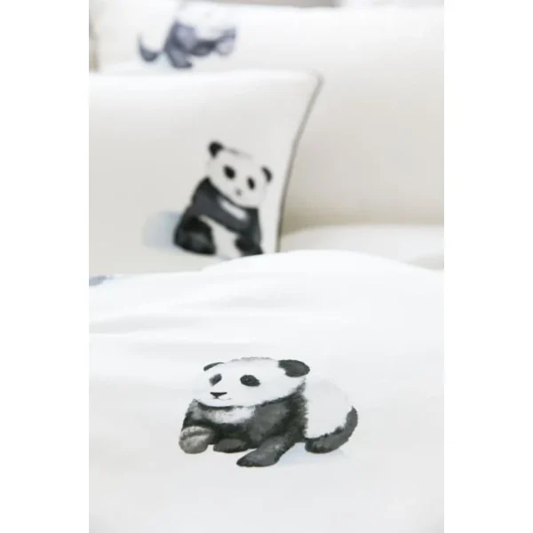 Elegante Panda Bear Bettwäsche – 155×220 / 80×80 Cm – Weiss 3