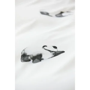 Elegante Panda Bear Bettwäsche – 155×220 / 80×80 Cm – Weiss 12