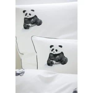 Elegante Panda Bear Bettwäsche – 155×220 / 80×80 Cm – Weiss 14