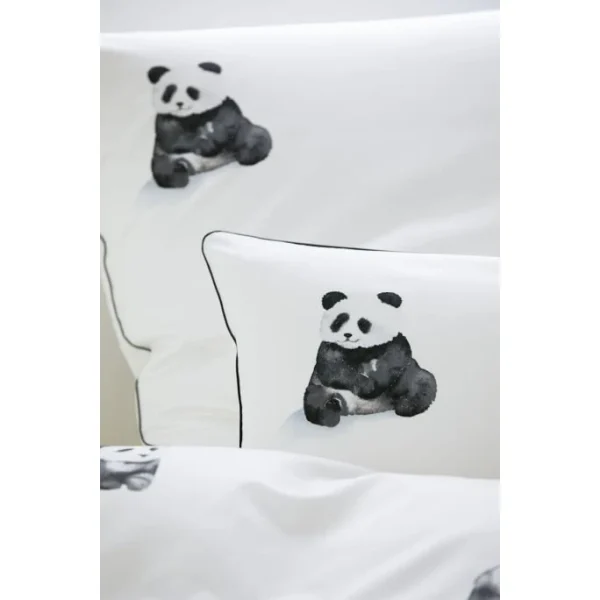 Elegante Panda Bear Bettwäsche – 155×220 / 80×80 Cm – Weiss 5