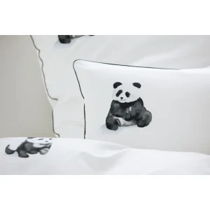 Elegante Panda Bear Bettwäsche – 155×220 / 80×80 Cm – Weiss 16