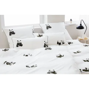 Elegante Panda Bear Bettwäsche – 155×220 / 80×80 Cm – Weiss 18