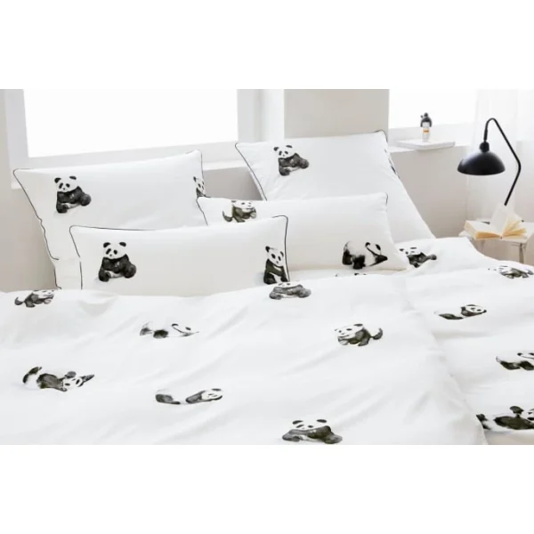 Elegante Panda Bear Bettwäsche – 155×220 / 80×80 Cm – Weiss 7