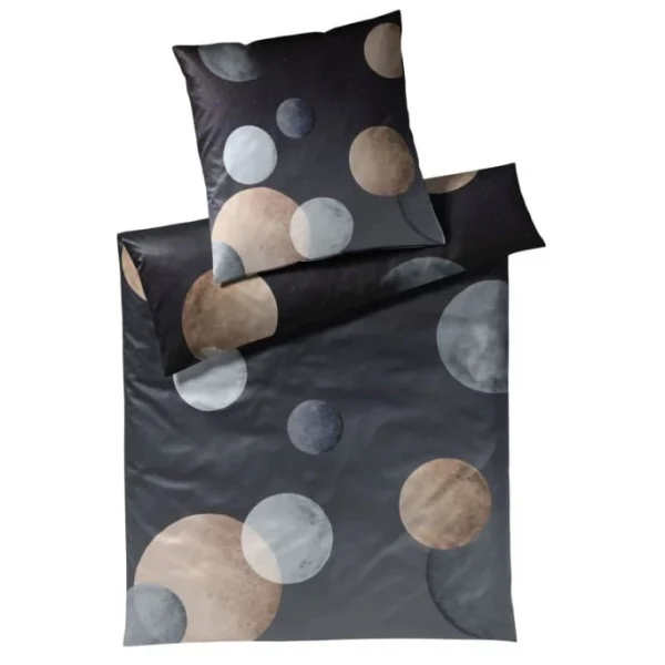 Elegante Moon Mako-Satin Bettwäsche – 135×200 / 80×80 Cm – Gold 1