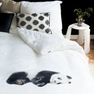 SNURK Lazy Panda Bettwäsche-Set – 155×220 / 80×80 Cm – Weiß 10