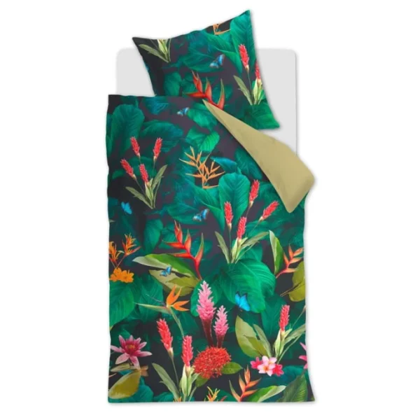 Beddinghouse Tropical Treasure Wendebettwäsche-Set – 155×220 / 80×80 Cm – Grün 1