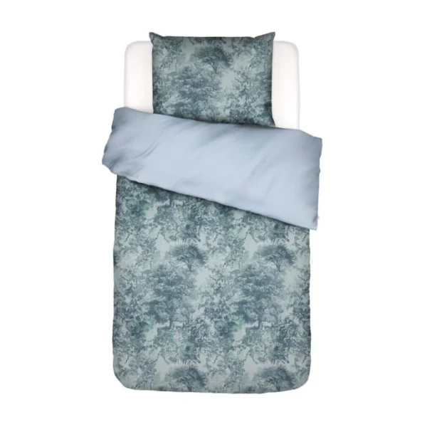 ESSENZA HOME ESSENZA Aurelie Satin Bettwäsche-Set – 155×220 / 80×80 Cm – Iceblue 1