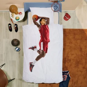 SNURK Basketball Star Bettwäsche-Set – 135×200 / 80×80 Cm – Red 9