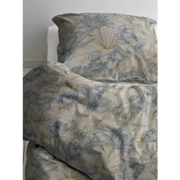 Södahl Foliage Bio Bettwäsche-Set – 135×200 / 80×80 Cm – Indigo 3