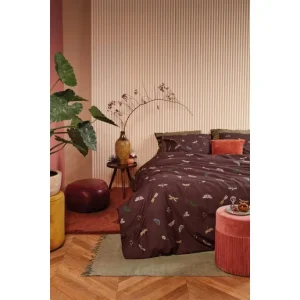 At Home Living World Bettwäsche-Set – 155×220 / 80×80 Cm – Aubergine 7