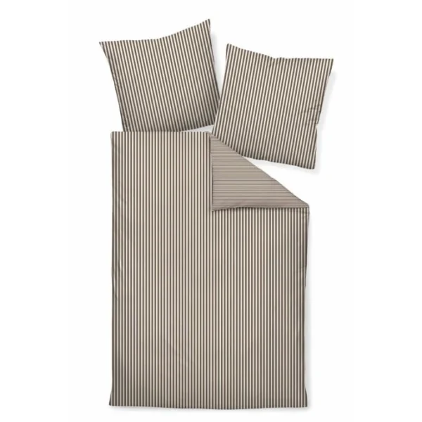 Janine Modern Classic 3912 Bettwäsche-Set Aus Satin – 155×200 / 80×80 Cm – Cappucino 1