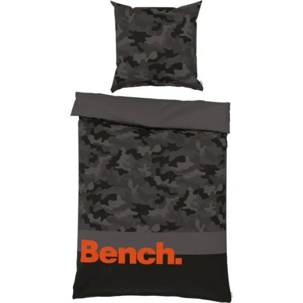 Bench Camouflage Bettwäsche-Set Aus Renforcé-Baumwolle – 155×220 / 80×80 Cm – Dunkelgrau 1