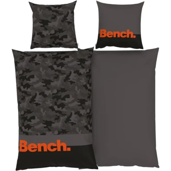 Bench Camouflage Bettwäsche-Set Aus Renforcé-Baumwolle – 155×220 / 80×80 Cm – Dunkelgrau 3