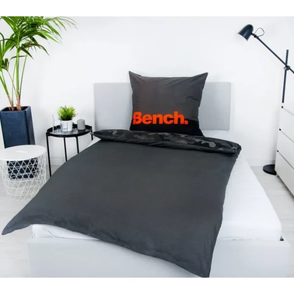 Bench Camouflage Bettwäsche-Set Aus Renforcé-Baumwolle – 155×220 / 80×80 Cm – Dunkelgrau 5