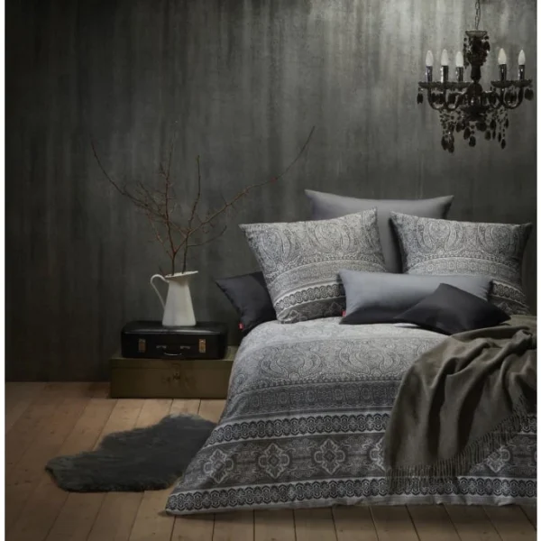 Fleuresse Modern Classic Bettwäsche-Set Aus Mako Satin – 155×200 / 80×80 Cm – Dusty Grey 3