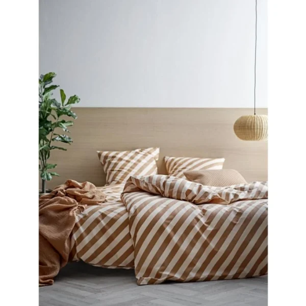 Södahl Diagonal Bio Bettwäsche-Set – 135×200 / 80×80 Cm – Camel 4