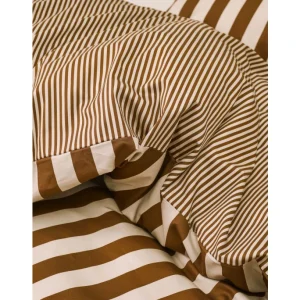 Marc O’Polo Classic Stripe Bettwäsche-Set – 135×200 / 80×80 Cm – Toffee Brown 7