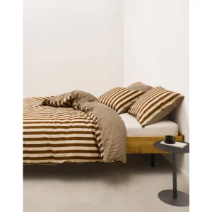 Marc O’Polo Classic Stripe Bettwäsche-Set – 135×200 / 80×80 Cm – Toffee Brown 9