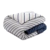 Tommy Hilfiger CLUB STRIPES Satin-Bettwäsche-Set – 155×220 / 80×80 Cm – Navy 13