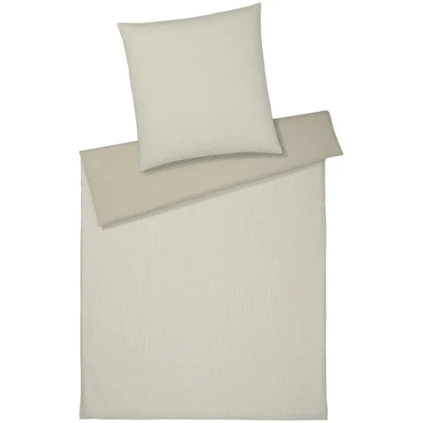 Elegante Tender Bettwäsche-Set Aus Soft-Flanell – 155×220 / 80×80 Cm – Sand 1