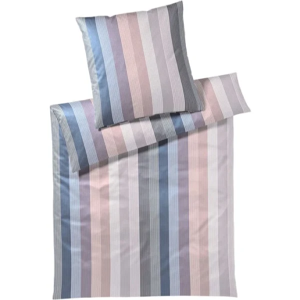 Elegante Brilliant Bettwäsche-Set Aus Mako-Jersey – 135×200 / 40×80 Cm – Blush-blue 1