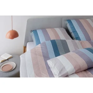 Elegante Brilliant Bettwäsche-Set Aus Mako-Jersey – 135×200 / 40×80 Cm – Blush-blue 9