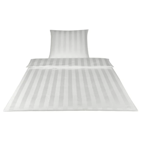 Elegante Noblesse Bettwäsche Aus Mako-Satin – 155×220 / 40×80 Cm – Weiß 1