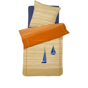 Cinderella Boats Wendebettwäsche-Set – 135×200 / 80×80 Cm – Burned Orange 15