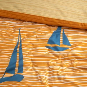 Cinderella Boats Wendebettwäsche-Set – 135×200 / 80×80 Cm – Burned Orange 25