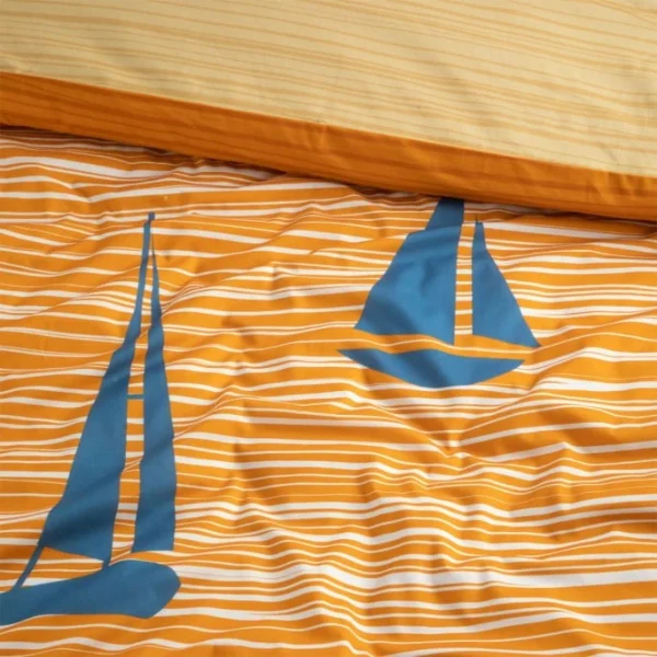 Cinderella Boats Wendebettwäsche-Set – 135×200 / 80×80 Cm – Burned Orange 9