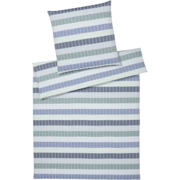 Elegante Gotland Bettwäsche-Set Aus Web-Seersucker – 135×200 / 80×80 Cm – Aqua 1