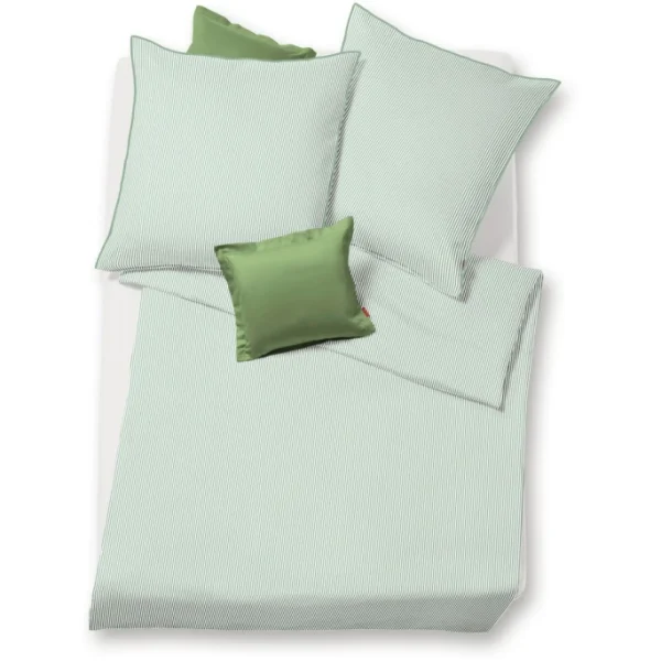 Fleuresse Modern Life Wendebettwäsche-Set Aus Mako Satin – 135×200 / 80×80 Cm – Summergreen 1