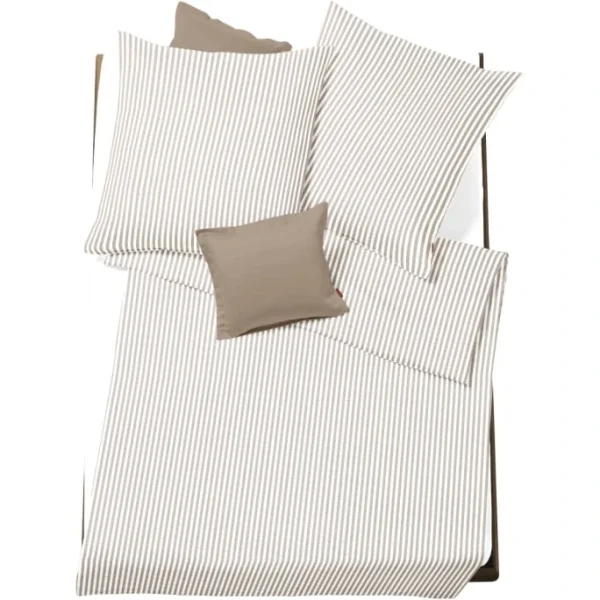 Fleuresse Rio Bettwäsche-Set Aus Seersucker – 155×200 / 80×80 Cm – Creme 1