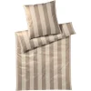 Elegante Natural Stripe Bettwäsche-Set Aus Mako-Satin – 135×200 / 40×80 Cm – Natur-caramel 10