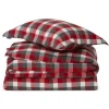 LEXINGTON Checked Cotton Flanell Bettwäsche-Set – 135×200 / 80×80 Cm – Red/dark Gray 5